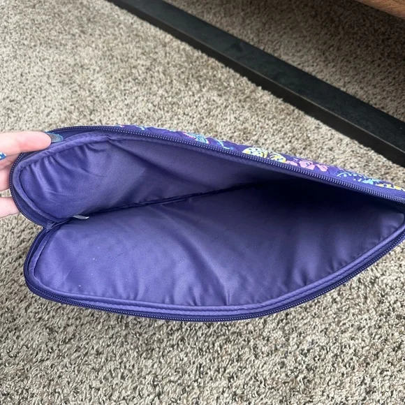 Vera Bradley Purple Floral Laptop Bag - Picture 2 of 3